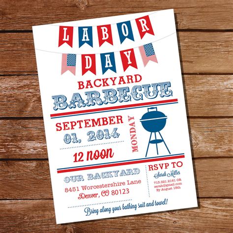 Labor Day BBQ Party Invitation – Sunshine Parties