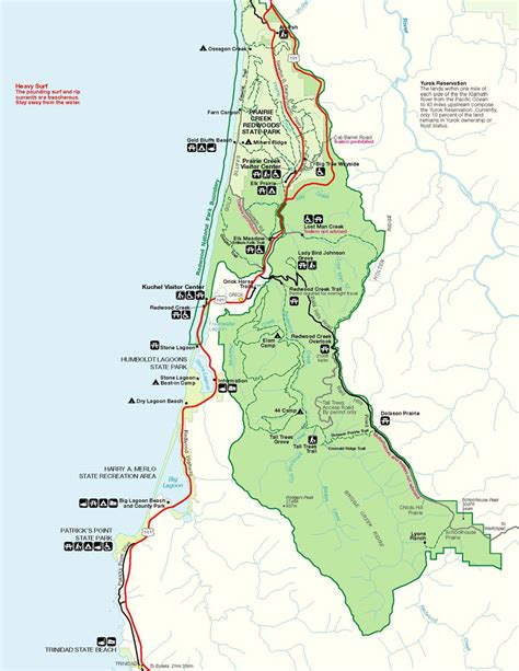 Prairie Crek State Park Map - Humboldt Lagoons State Park • mappery