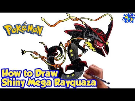 How to Draw Shiny Mega Rayquaza | Pokemon | Step by step Drawing ...