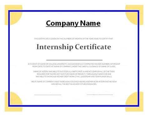 Internship Certificate Formats | 10+ Free Printable Word & PDF ...