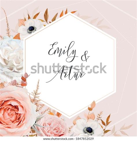 Elegant Vector Art Stylish Wedding Invite Stock Vector (Royalty Free ...