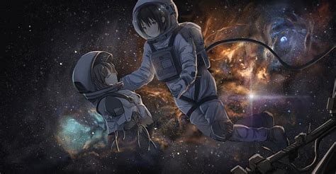 HD wallpaper: catzz, anime girls, astronaut, space | Wallpaper Flare