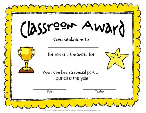 Free award template from Laura Candler. | school | Pinterest | Teacher ...