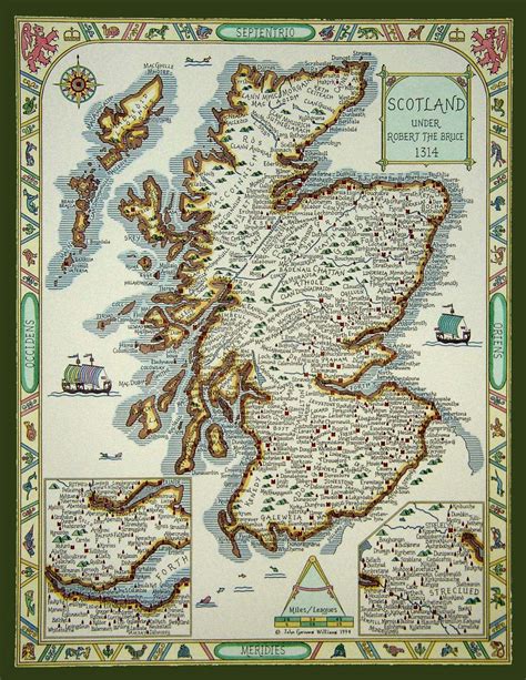 Map of Scottish Clans under Robert the Bruce, 1314 | Scotland history ...