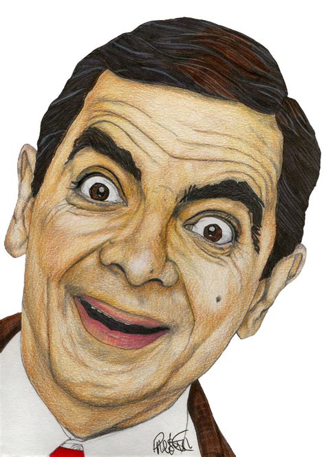 Mr Bean Original Drawing Art Illustration Portrait Rowan | Etsy