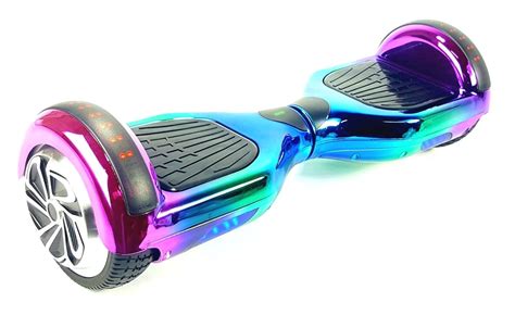 Chrome Rainbow Hoverboard Segway LED 6.5" Self Balancing Scooter