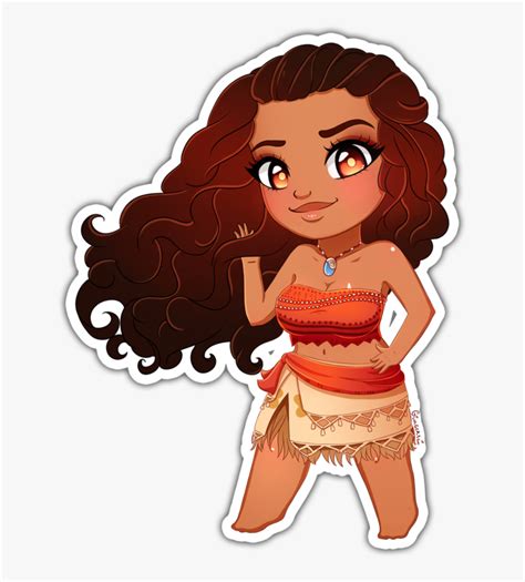 Moana Drawing Chibi - Chibi Disney Princess Moana, HD Png Download is ...