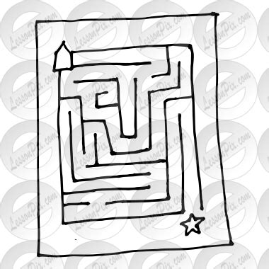 Maze Outline for Classroom / Therapy Use - Great Maze Clipart