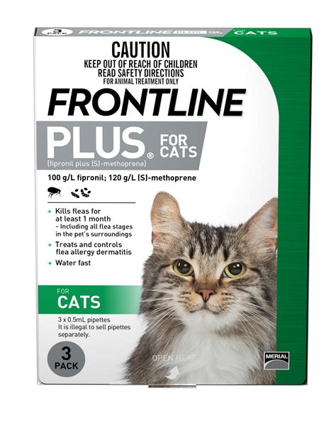 Frontline Plus Flea Treatment For Cats - PetO