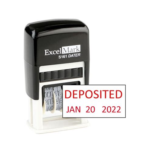 Small Deposited Date Stamp – DiscountRubberStamps.com