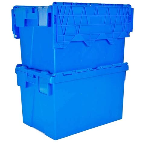 Buy 25lt heavy duty plastic storage box with attached lid | Small ...