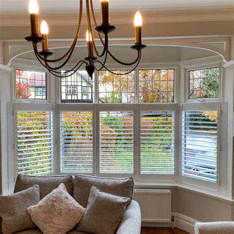 Café Style Curved Bay Window Shutters | Absolute Shutters