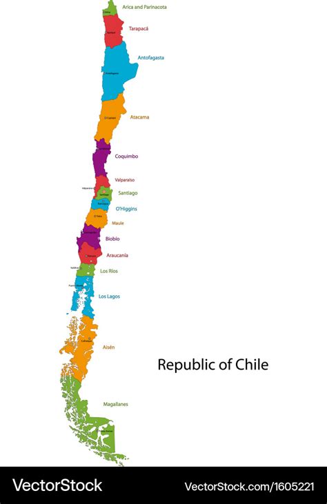 Chile map Royalty Free Vector Image - VectorStock