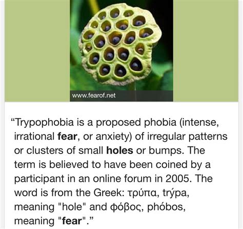 Trypophobia Disease Causes