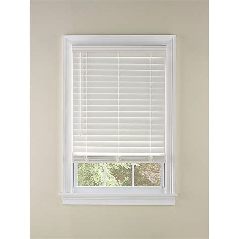 LEVOLOR 2-in Cordless White Faux Wood Blinds (Common: 35-in; Actual: 34 ...