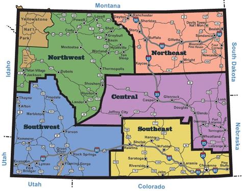 Cities In Wyoming Map - Missouri Map