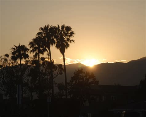 Free photo: Santa Monica Sunset - California, Mountains, Orange - Free ...