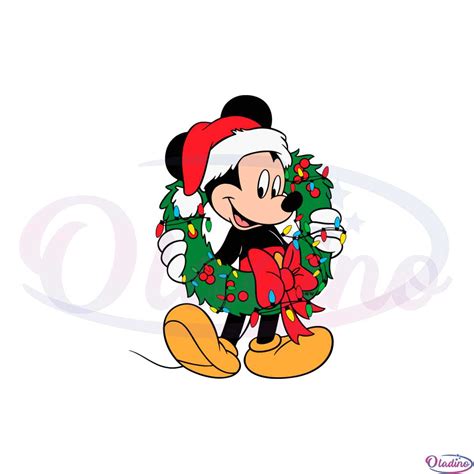 Disney Mickey Mouse Christmas Lights Svg Cutting Files