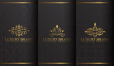 Set of luxury black and gold logo designs 1178965 Vector Art at Vecteezy