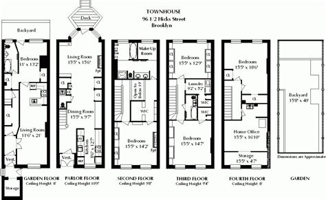 Brownstone House Plans in 2020 | Floor plans, House plans, How to plan