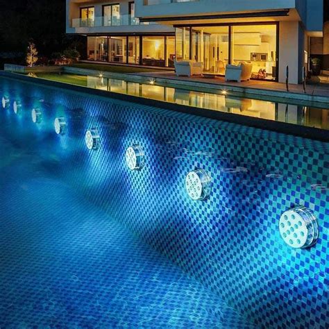 Submersible LED Pool Lights, Color Changing RGB Lamps, Underwater Above ...