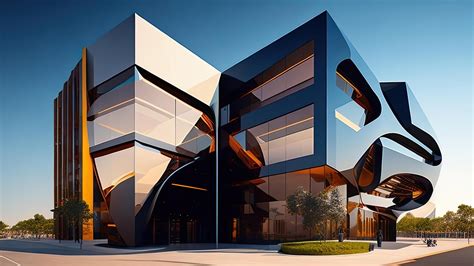 Modern office building exterior, 3d render. Business architecture ...