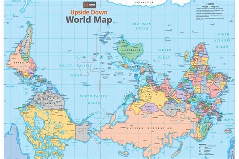 Most world maps show north at the top. But it doesn't have to be that ...