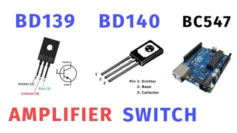 BD139 BD140 Power Transistor Tutorial | How to use? | Pinout - YouTube