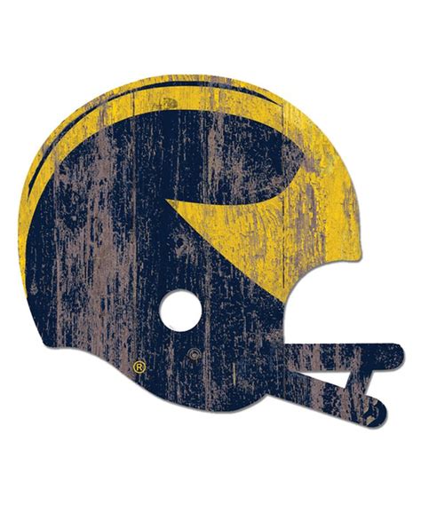 Take a look at this Michigan Wolverines Distressed Helmet Cutout today ...