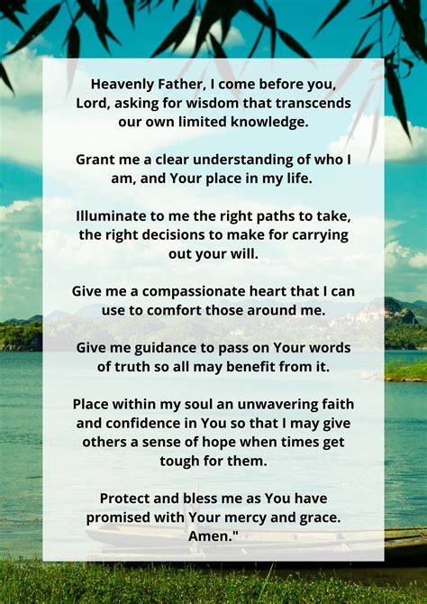 Prayer For Wisdom Knowledge And Understanding: Purpose and Clarity