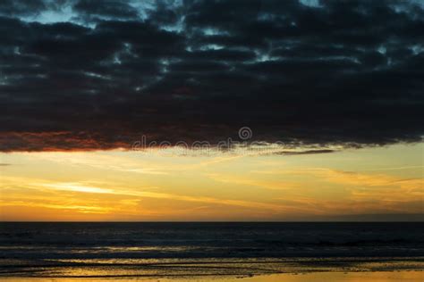 Sunset with Storm Clouds Over the Sea Stock Photo - Image of island ...