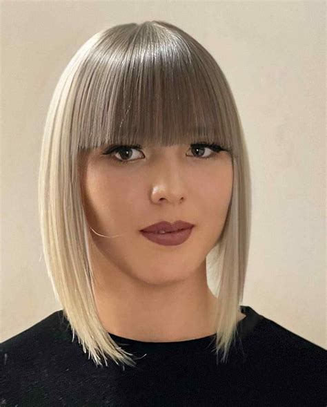 Top 17 long layered bob with bangs 2022