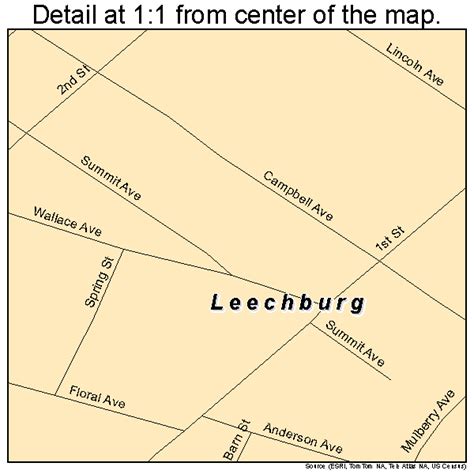 Leechburg Pennsylvania Street Map 4242280