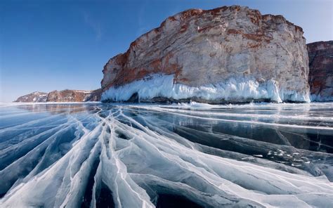 Lake Baikal, Ice, Landscape, Nature, Lake, Cliff Wallpapers HD ...