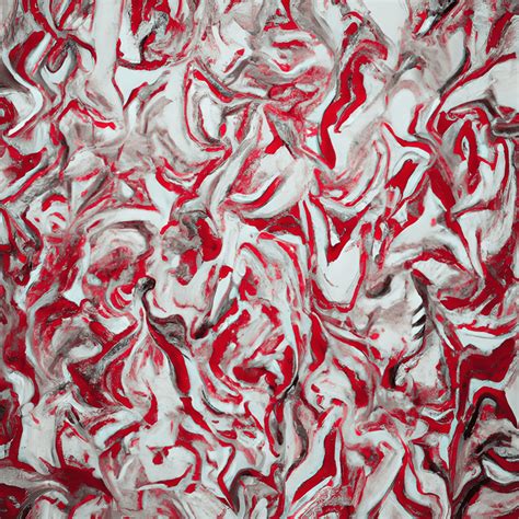 Abstract Red White Painting · Creative Fabrica