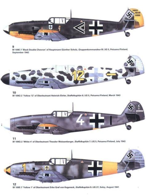 Messerschmitt Bf 109 'Luftwaffe ,variants Aircraft Painting, Aircraft ...