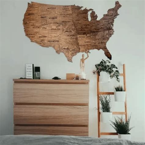 Wooden USA Map Wall Art: Best US Map Wall Decor In 2021