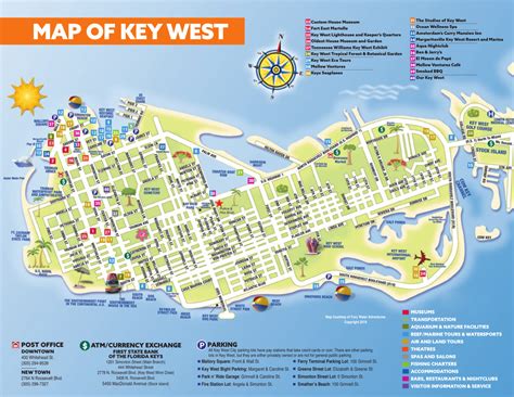 Key West Map Tourist Attractions Key West Map Key West Vacations ...