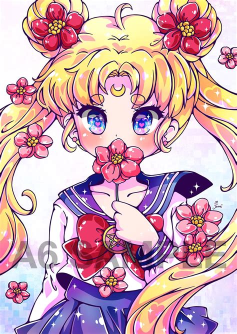 Sailormoon print (4x6 & 6x9) from Jenni Illustrations | Sailor moon ...