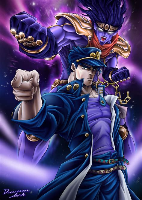 [Fanart] Artwork of Jotaro and Star Platinum (55 hours of work) : r ...