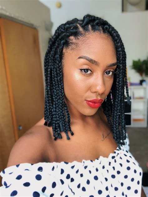 Box Braids On Very Short Natural Hair: A Fun And Easy Style - HomyFash