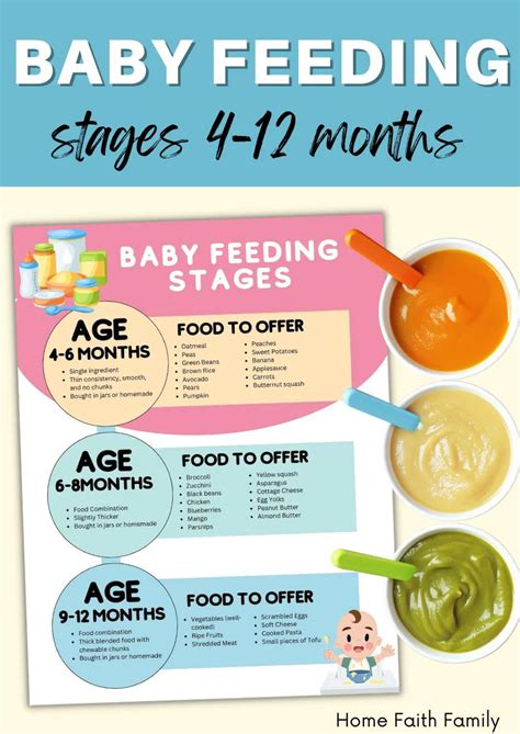 Baby Feeding Stages Chart in 2024 | Baby feeding chart, Baby solid food ...