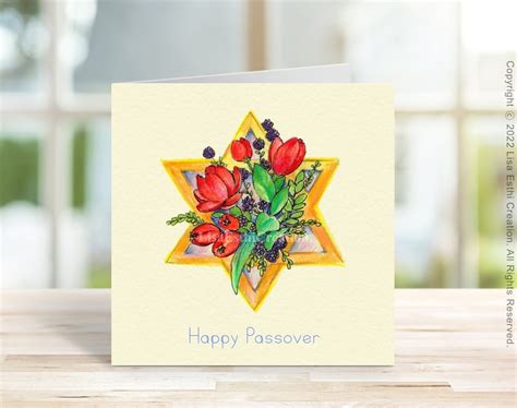 Printable Passover Card, Happy Passover Card, Pesach Card, Pessach ...