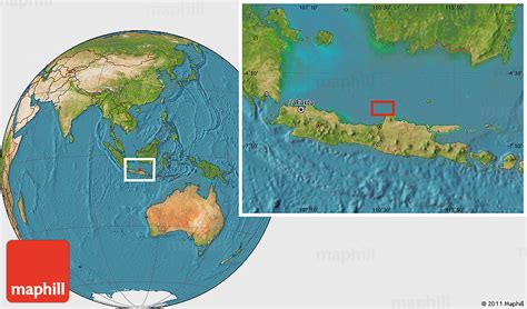 Satellite Location Map of Karimunjawa