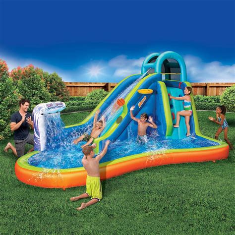 Inflatable Giant Water Slide - Huge Kids Pool (14 Feet Long by 8 Feet ...