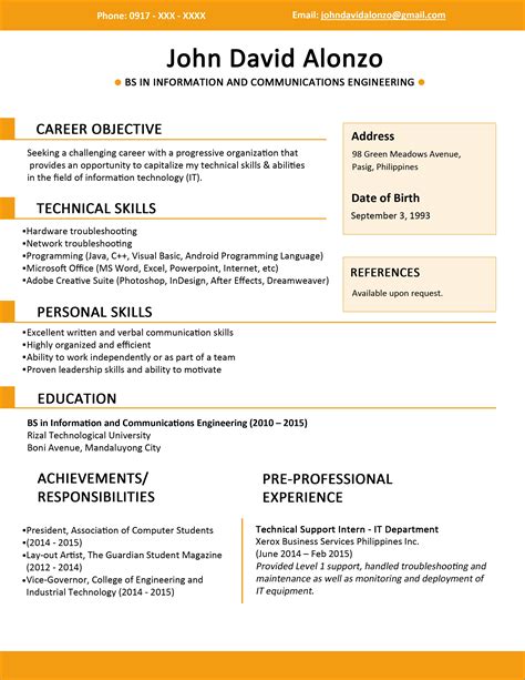 Create Resume Free Download | | Mt Home Arts