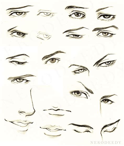 Tutorial - Eyes Male for Manga by nekodeedy | Eye drawing tutorials ...