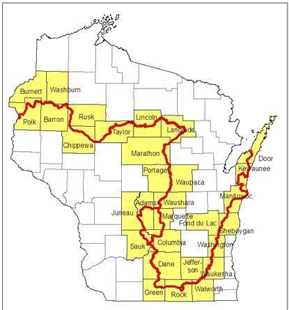 Ice Age Trail Wisconsin Map | the ice age trail is a designated ...