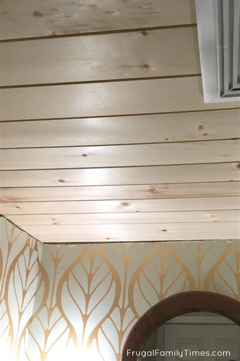 How to Install Wood Plank Ceiling | DIYIdeaCenter.com