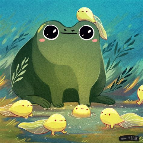 Pin by Allison Hood on random acts of cute | Frog art, Frog drawing ...